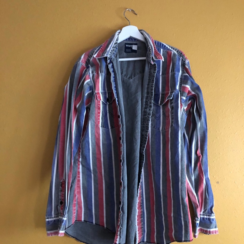 Wrangler striped button up // vintage